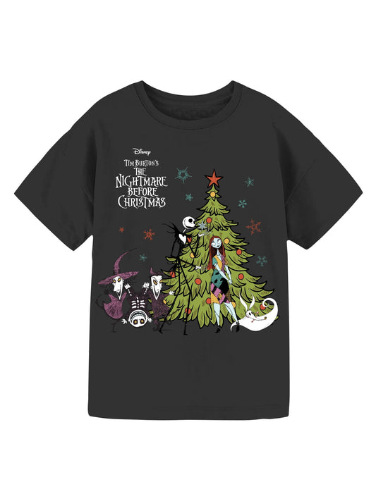 Disney The Nightmare Before Christmas Girls Graphic Short Sleeve T-Shirt, L (10/12)