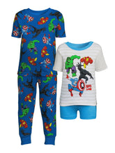 Load image into Gallery viewer, Marvel Toddler Character Pajama Set, 4-Piece, Sizes 12M-5T
