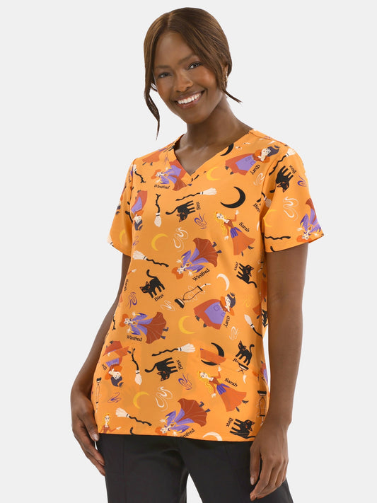 Hocus Pocus Women's Graphic Scrub Top, 2XL