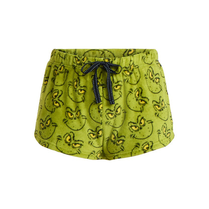 The Grinch Dr. Seuss Women's Plush Sleep Shorts, 2-Pack, Sizes XS-3X