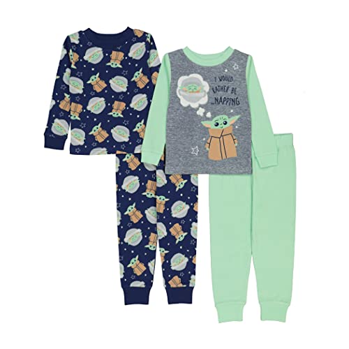 Star Wars The Child Yoda Boys 4 Pc Toddler Pajama Set (2t) Mix and Match