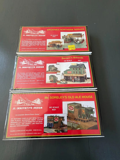 Lot of 3 JL Innovative Design HO Kits McSoreley's Bertani's Brownies Kits SEALED