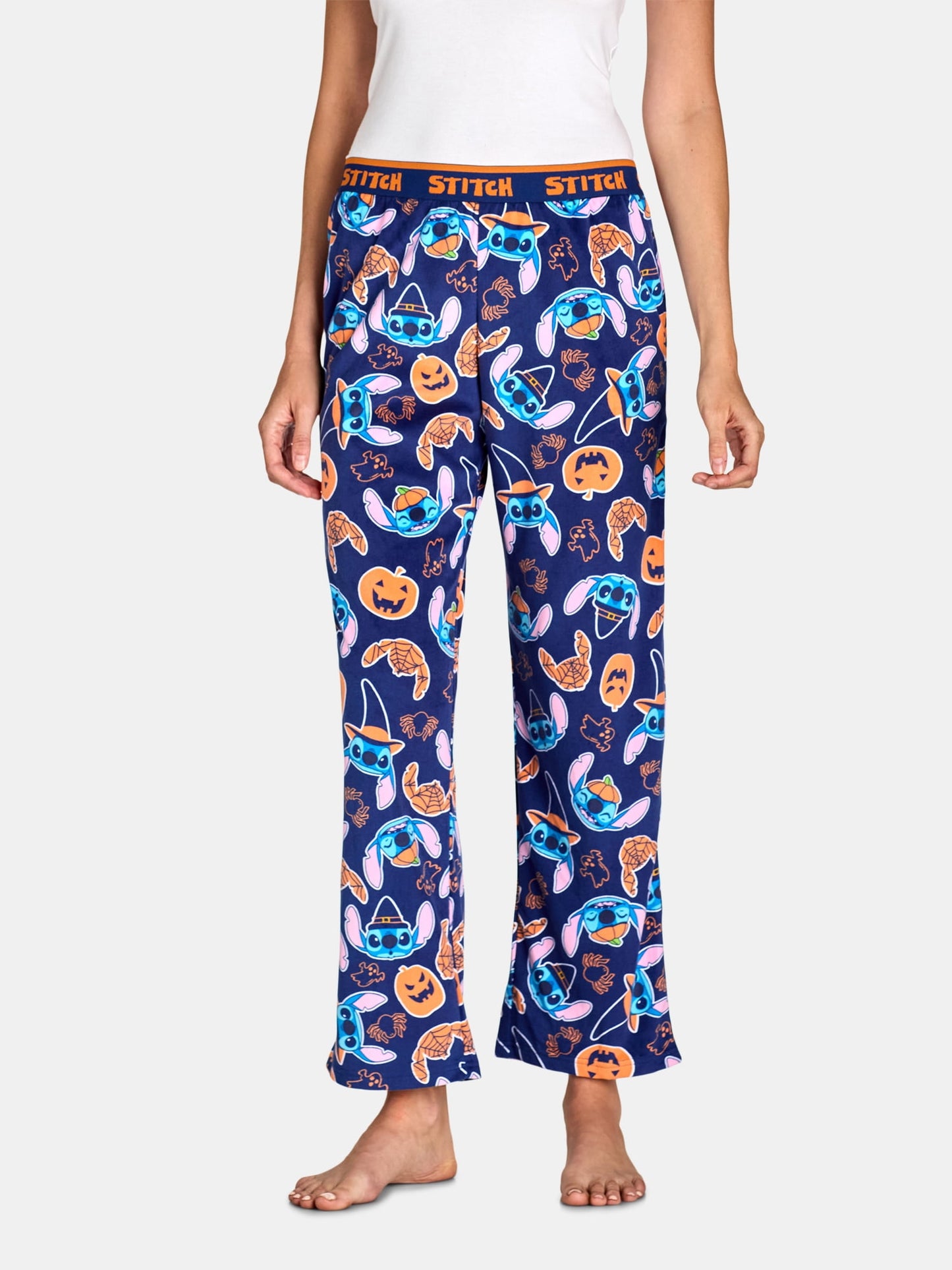 Disney Women's Stitch Halloween Velour Sleep Pants, 3X