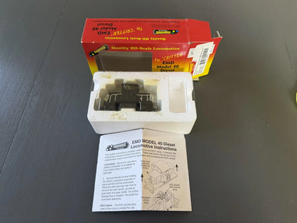 HO Roundhouse EMD Model 40 Diesel Locomotive R-T-R Black The Critter BNIB