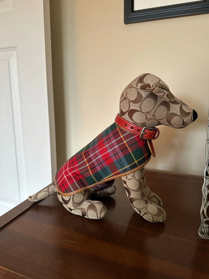 Authentic Coach Signature C Stuffed Toy Dog With Jacket & Collar - NWT