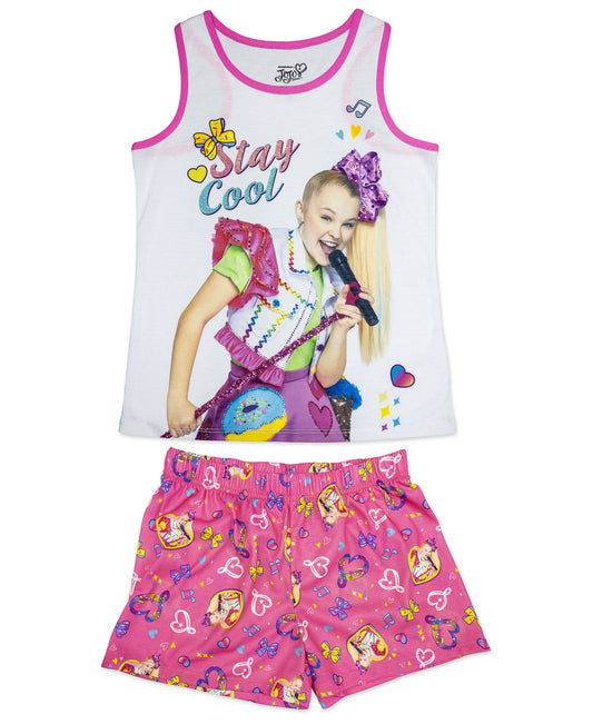 Jo Jo Siwa Girls 2 pc Tank & Shorts Pajama Set, Stay Cool, XS-XL