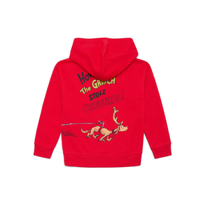 Dr. Seuss Boys' Front Back Graphic Hoodie, Red, Sizes XS-XXL