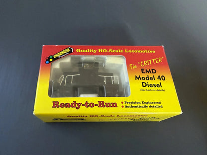 HO Roundhouse EMD Model 40 Diesel Locomotive R-T-R Black The Critter BNIB