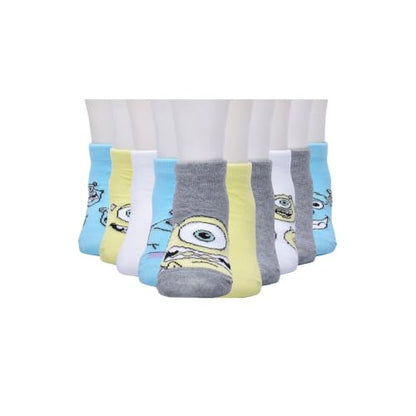 Disney Monsters Inc. Character Toddler Ankle Socks, 10-pack, Sizes 12M- 5T