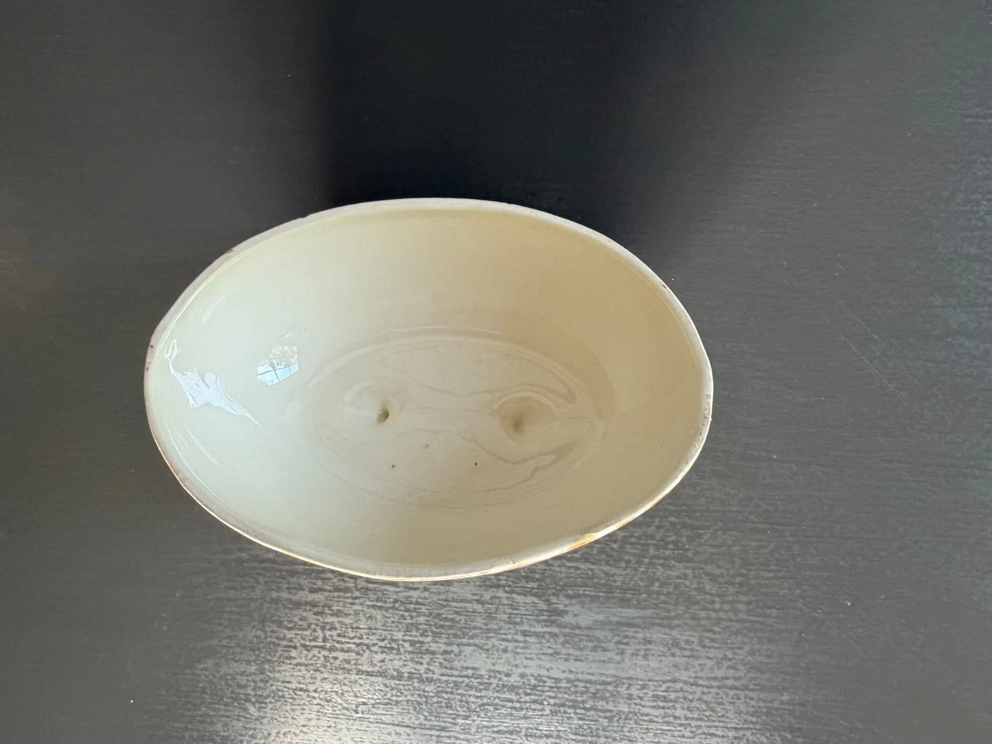 Stangl Oval Covered Butter Dish Lid - Town & Country Orange Spongeware
