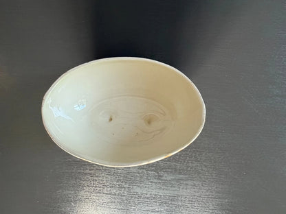 Stangl Oval Covered Butter Dish Lid - Town & Country Orange Spongeware
