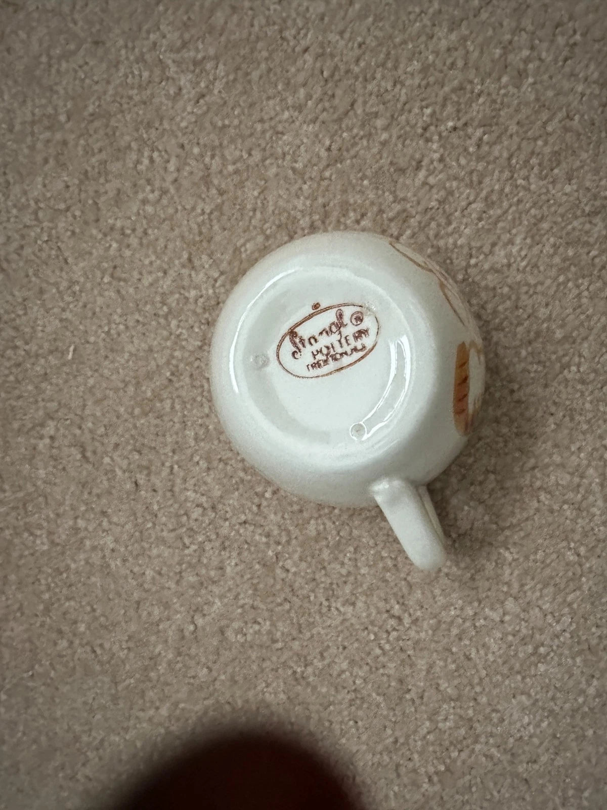Vintage Stangl Pottery Ginger Cat Child's Cup - Rare