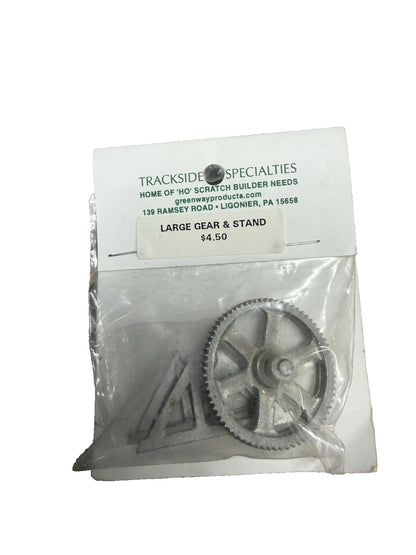 Trackside Specialties 475 HO Scale Large Gear & Stand 1.5" Diameter Sealed