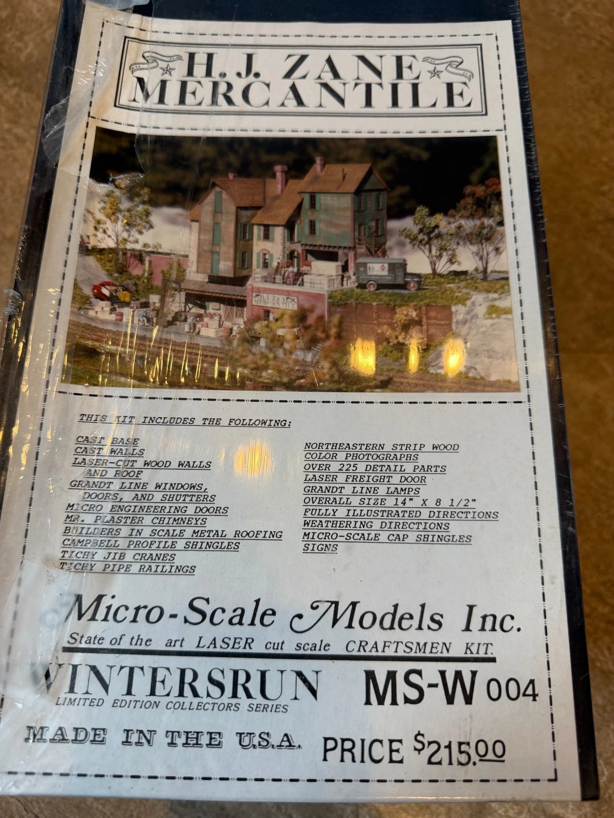 Micro-Scale Models H.J. Zane Mercantile (MS-W004) - Complete 3-Box Set, SEALED