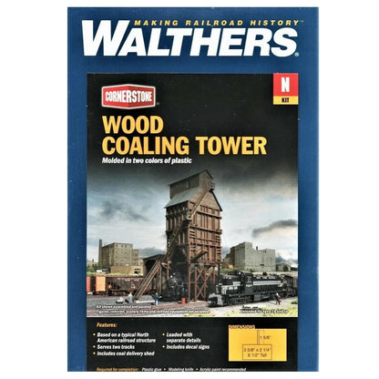 HO Scale Walthers Cornerstone 933-2922 Wood Coaling Tower Kit BNIB SEALED NEW