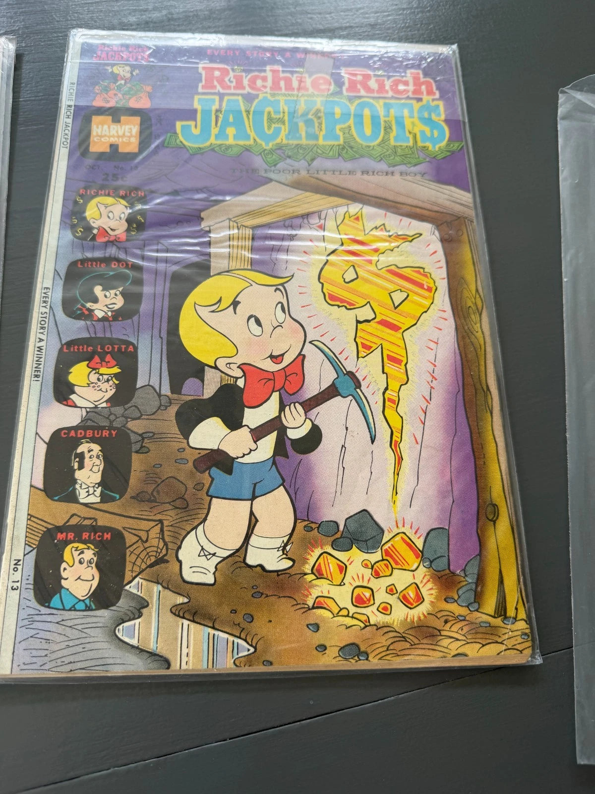 Vintage - Lot 6 Richie Rich Comic Books - 1970's and after; Stored in Plastic