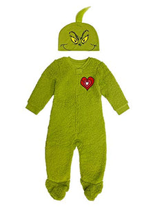 Dr. Seuss The Grinch Matching Family Christmas Pajamas Grinch Union Suit - 6M-5T