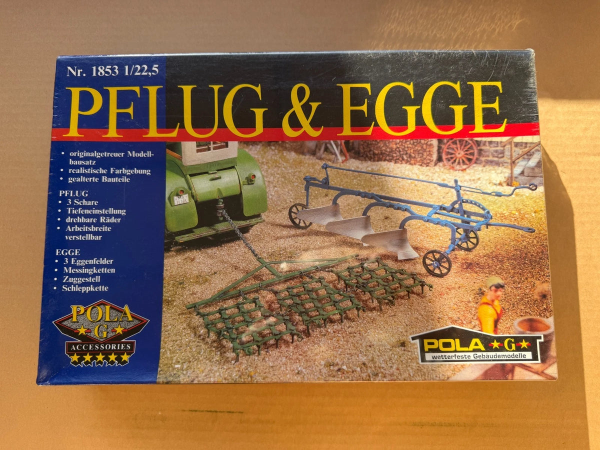 POLA, G Scale, #1853 Plough & Harrow, BNIB, SEALED - Hard to Find, RARE