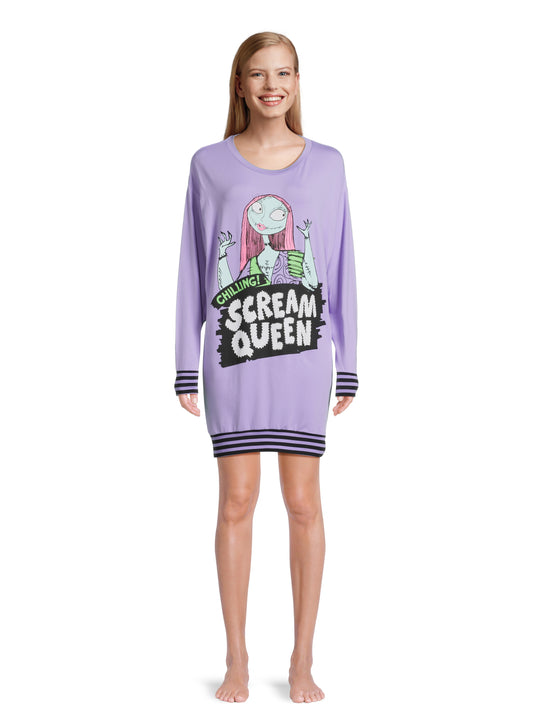 Disney's Nightmare Before Christmas Women's Sleepshirt, Scream Queen, XS-3X