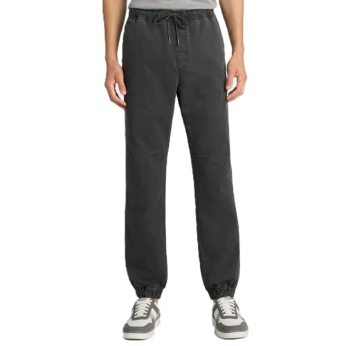 No Boundaries Twill Jogger Pants, Men's Grey or Black, XS-5XL