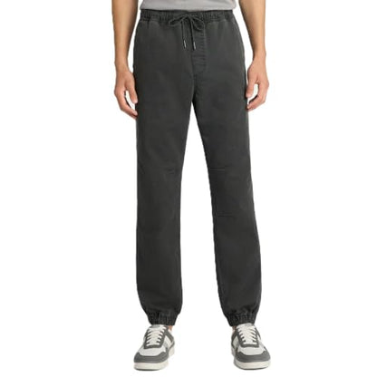 No Boundaries Twill Jogger Pants, Men's Grey or Black, XS-5XL