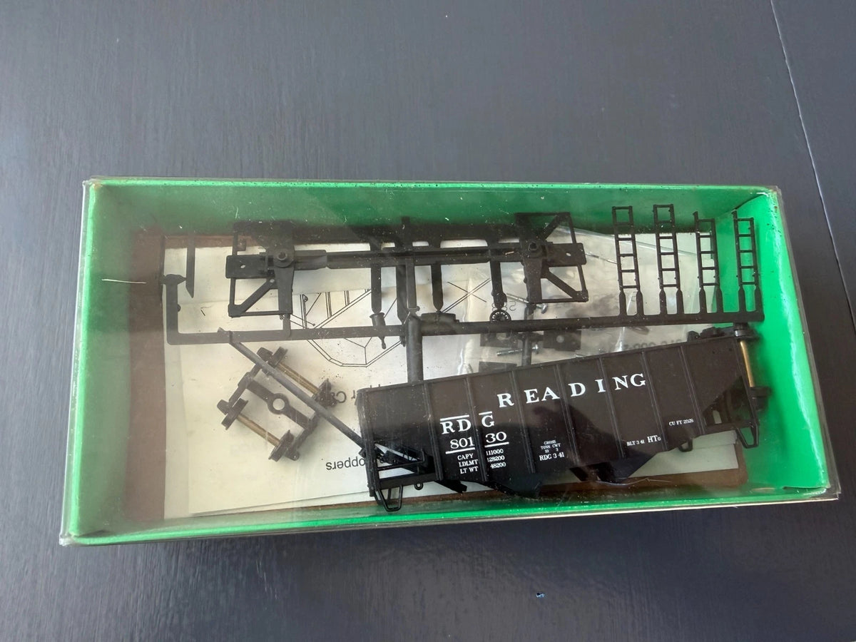 Bowser 3 HO Reading RDG 55-Ton Fishbelly Hopper Kits Unassembled Diff Nos - BNIB