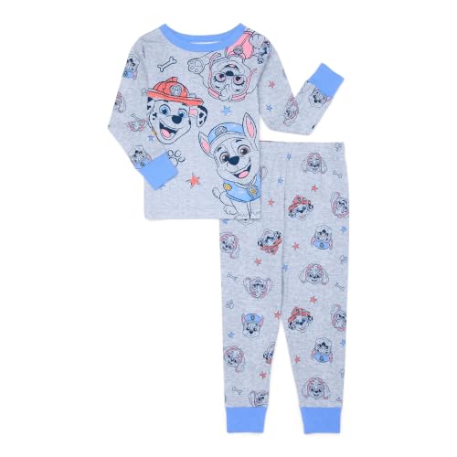 Paw Patrol Unisex Toddler Pajama Top and Pants Set, 2-Piece, Sizes 12M-5T