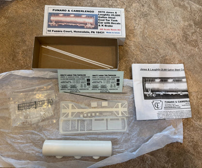 Funaro & Camerlengo 6970 Jones & Laughlin 20K Steel Coal Tar Tank Car NEW