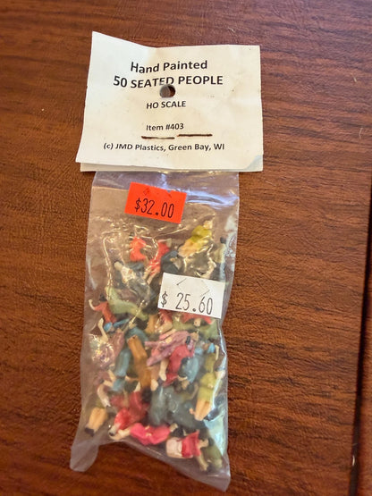 JMD Plastics HO Scale - (50) Standing People and (50) Seated People 100 PC BNIB