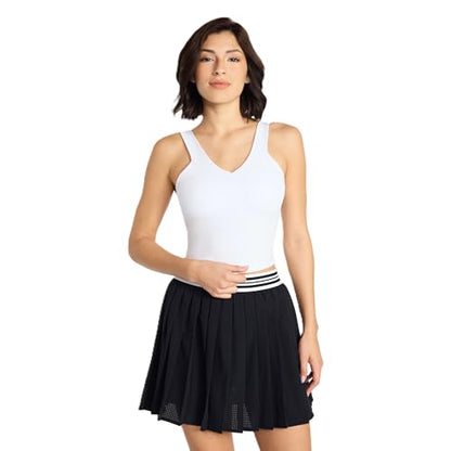 Avia Women's Tennis Bra Tank Top, White or Black, XS-XXXL