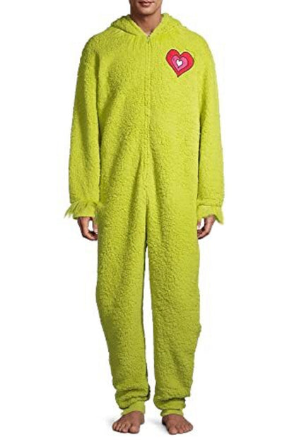 The Grinch Holiday Hooded Union Suit Pajamas - Men's,  Small - 3X