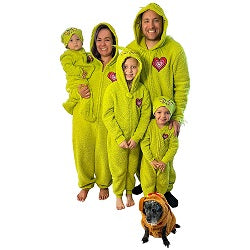 The Grinch Holiday Hooded Union Suit Pajamas - Men's,  Small - 3X