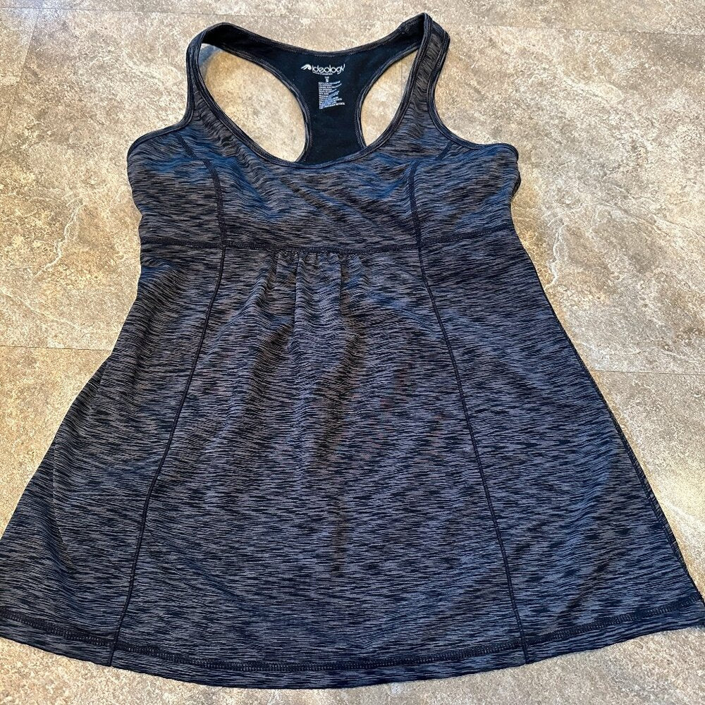 Ideology Black & Grey Racerback Long Tank Top Drawstring Bottom Size Small