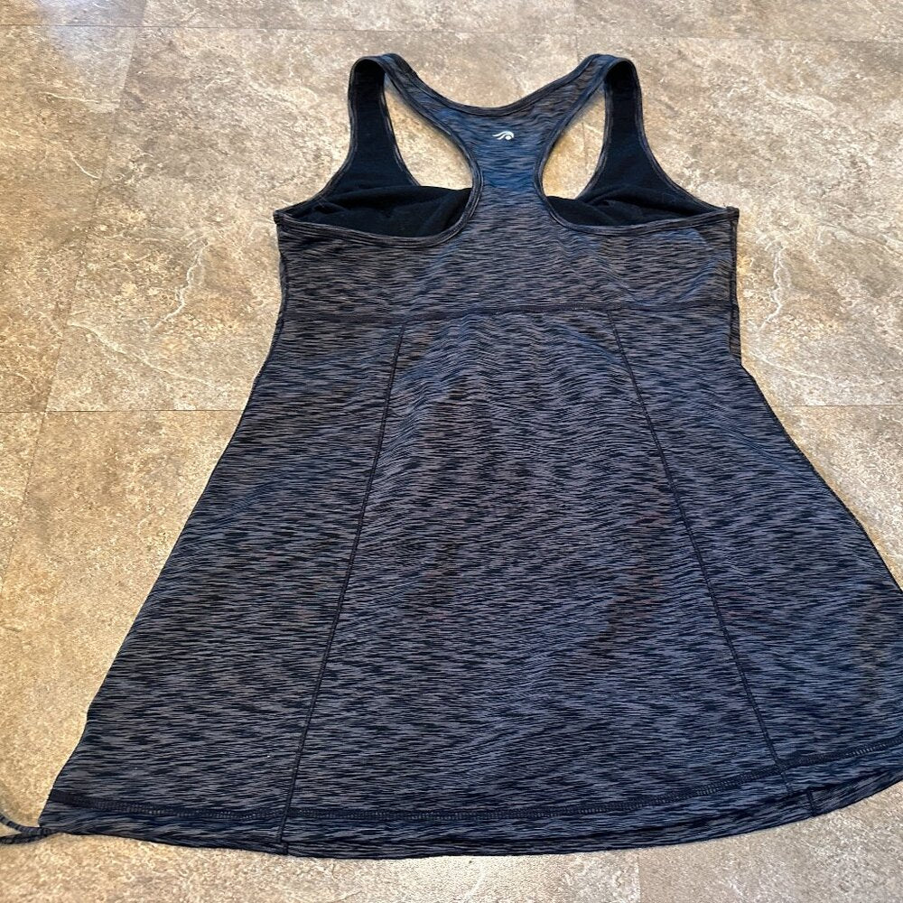 Ideology Black & Grey Racerback Long Tank Top Drawstring Bottom Size Small