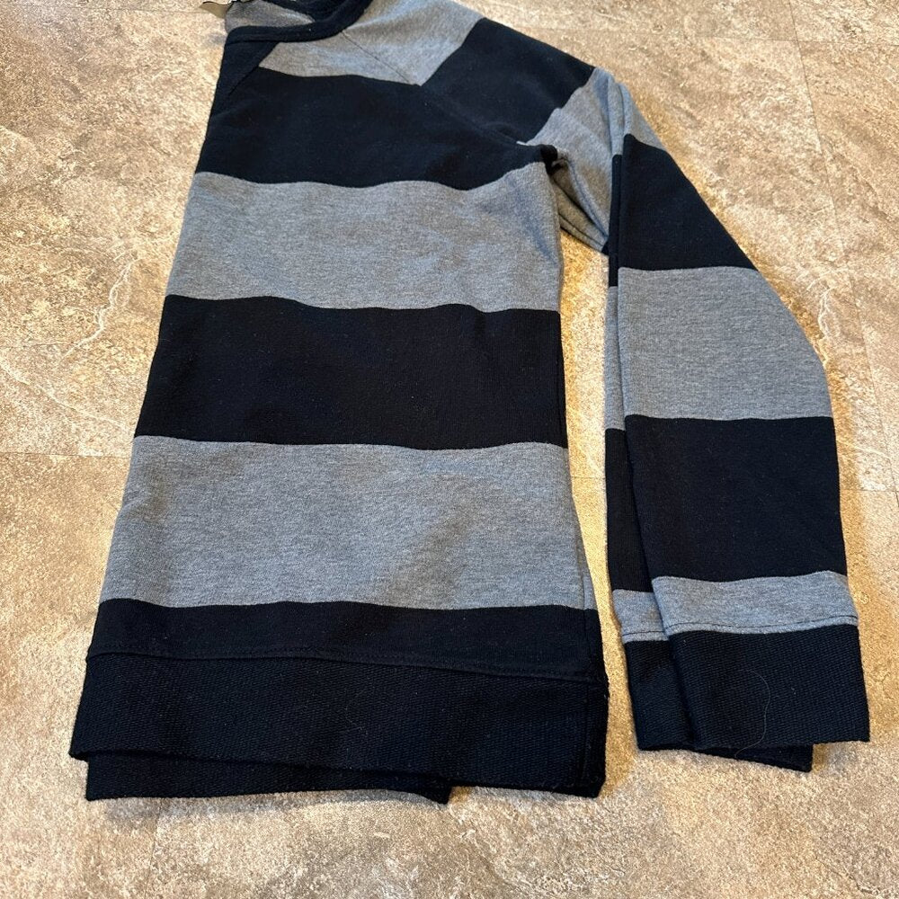 G.H.  Bass & Co Black & Grey Striped Sweater - Small