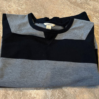 G.H.  Bass & Co Black & Grey Striped Sweater - Small