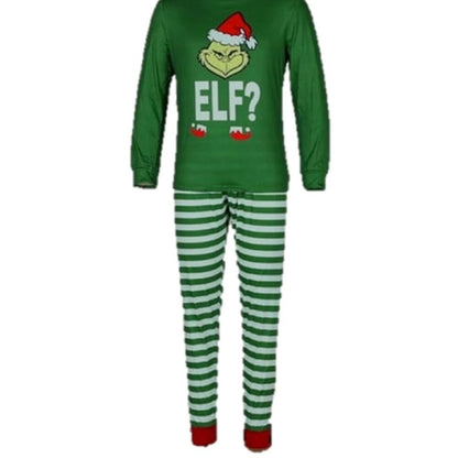 Grinch Women's Elf Striped 2 pc Pajama Set - Size 2XL