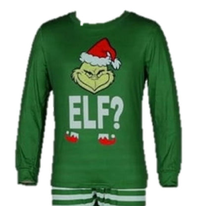 Grinch Women's Elf Striped 2 pc Pajama Set - Size 2XL
