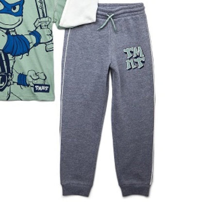 TMNT Turtles Boys Cosplay Hooded Twofer Top with Jogger Set, 2 pc, Size 8