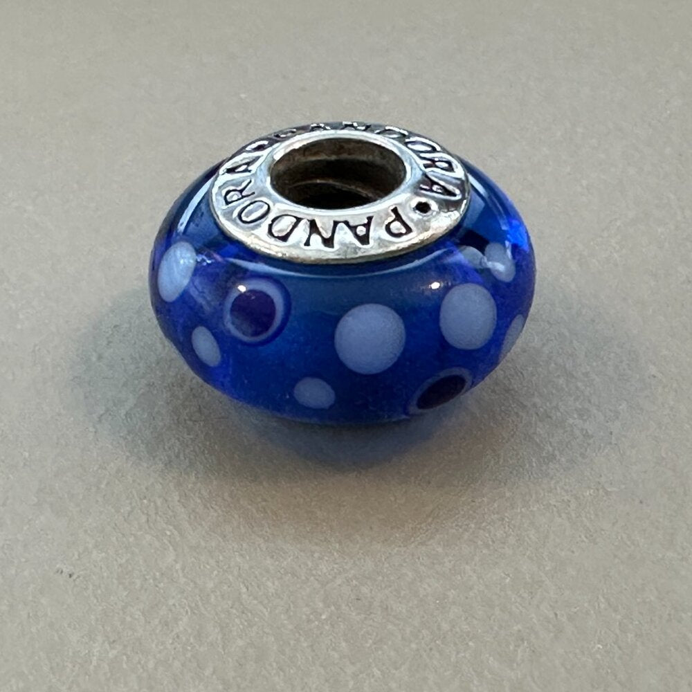 AUTHENTIC PANDORA BLUE BUBBLES CHARM BRAND 925 Ale Sterling Silver - EUC