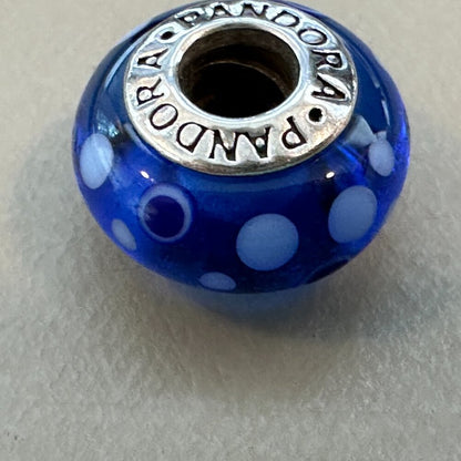 AUTHENTIC PANDORA BLUE BUBBLES CHARM BRAND 925 Ale Sterling Silver - EUC