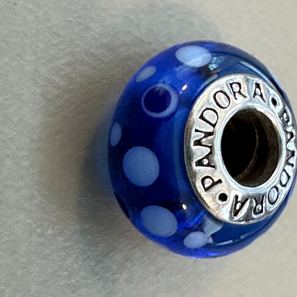 AUTHENTIC PANDORA BLUE BUBBLES CHARM BRAND 925 Ale Sterling Silver - EUC
