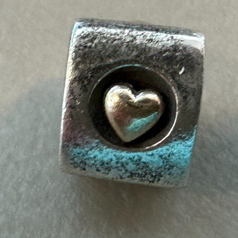 Authentic Pandora Heart of Gold Charm - Retired 14k & Sterling Silver
