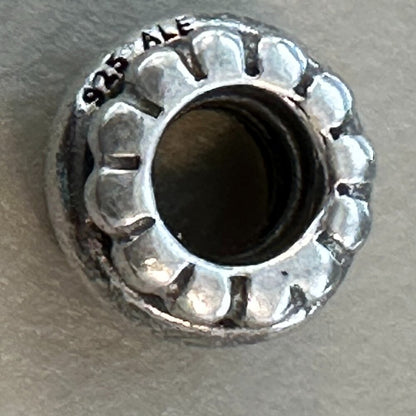 PANDORA Dots & Lines Charm SPACER RETIRED 925 ALE Bead - EUC