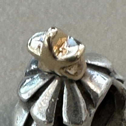 Authentic Pandora ALE 925 Sterling & 14k Gold Christmas Tree Charm Star - EUC