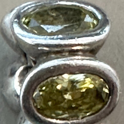 Authentic Pandora Charm - Silver & Green Oval Lights Charm S925 ALE - EUC