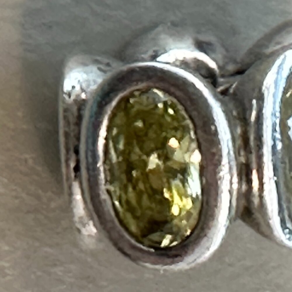 Authentic Pandora Charm - Silver & Green Oval Lights Charm S925 ALE - EUC