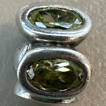 Authentic Pandora Charm - Silver & Green Oval Lights Charm S925 ALE - EUC