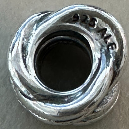 Authentic Pandora Forget Me Not Knot Love Charm - Retired 925 ALE - EUC