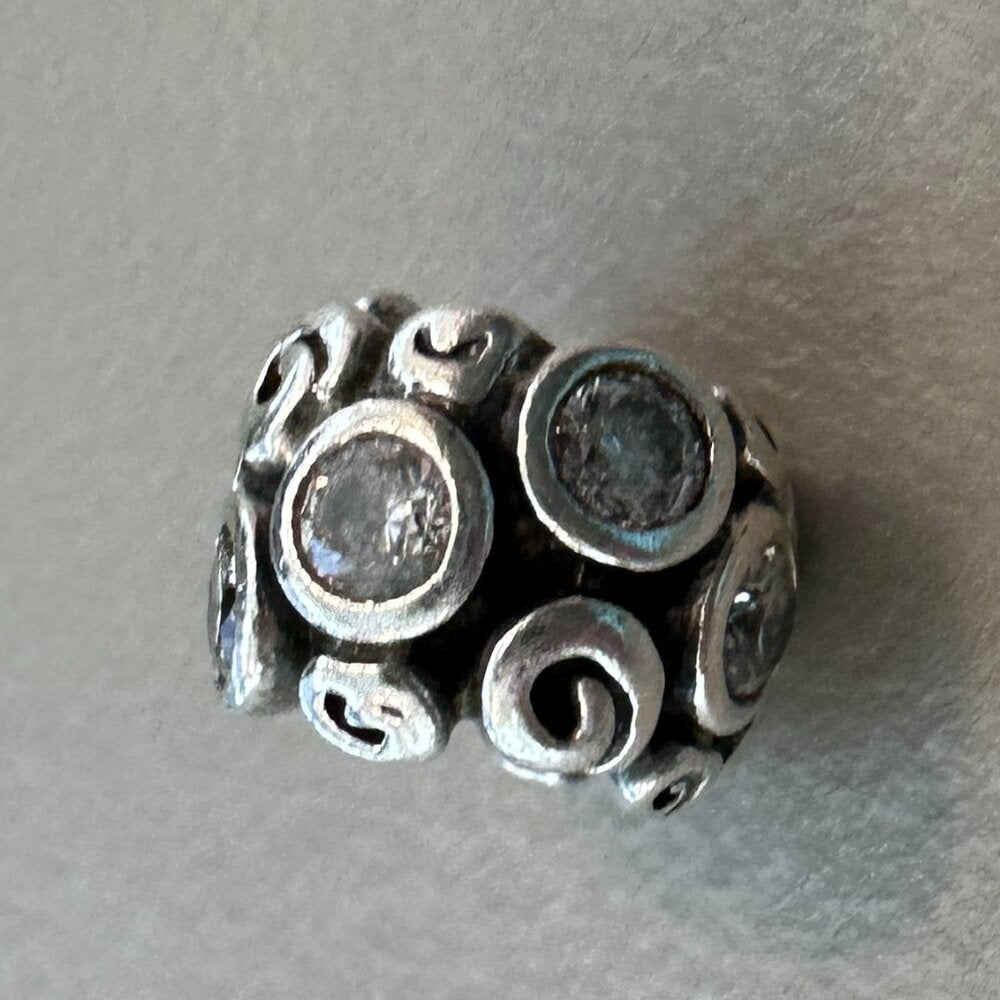 Authentic Pandora Primrose Path Flower Sterling Silver Charm - EUC